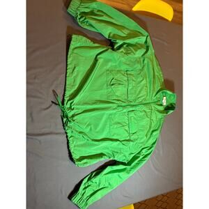 Diane Von Furstenberg Green Windbreaker Jacket Womens Small Lightweight Zip Up